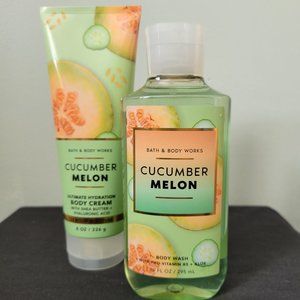 Bath and Body Works Cucumber Melon 2pc Set Lotion and Body Wash NWT